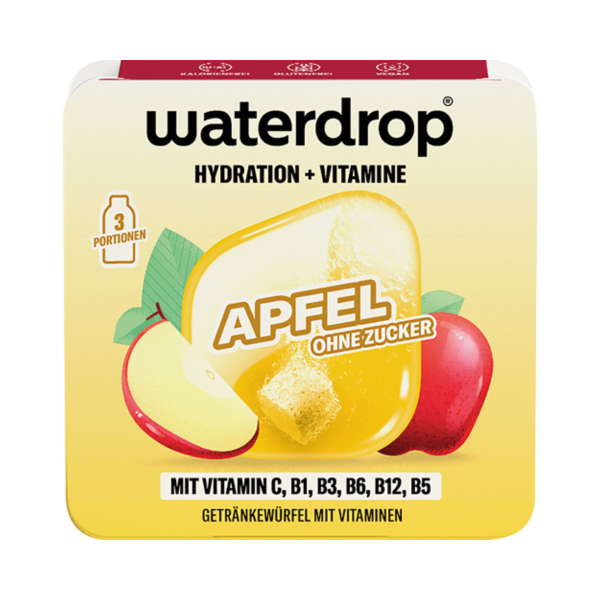 waterdrop Microdrink Hydration & Vitamine Apfel, ohne Zucker, 6,3g Produktbild, Vorderseite der Verpackung